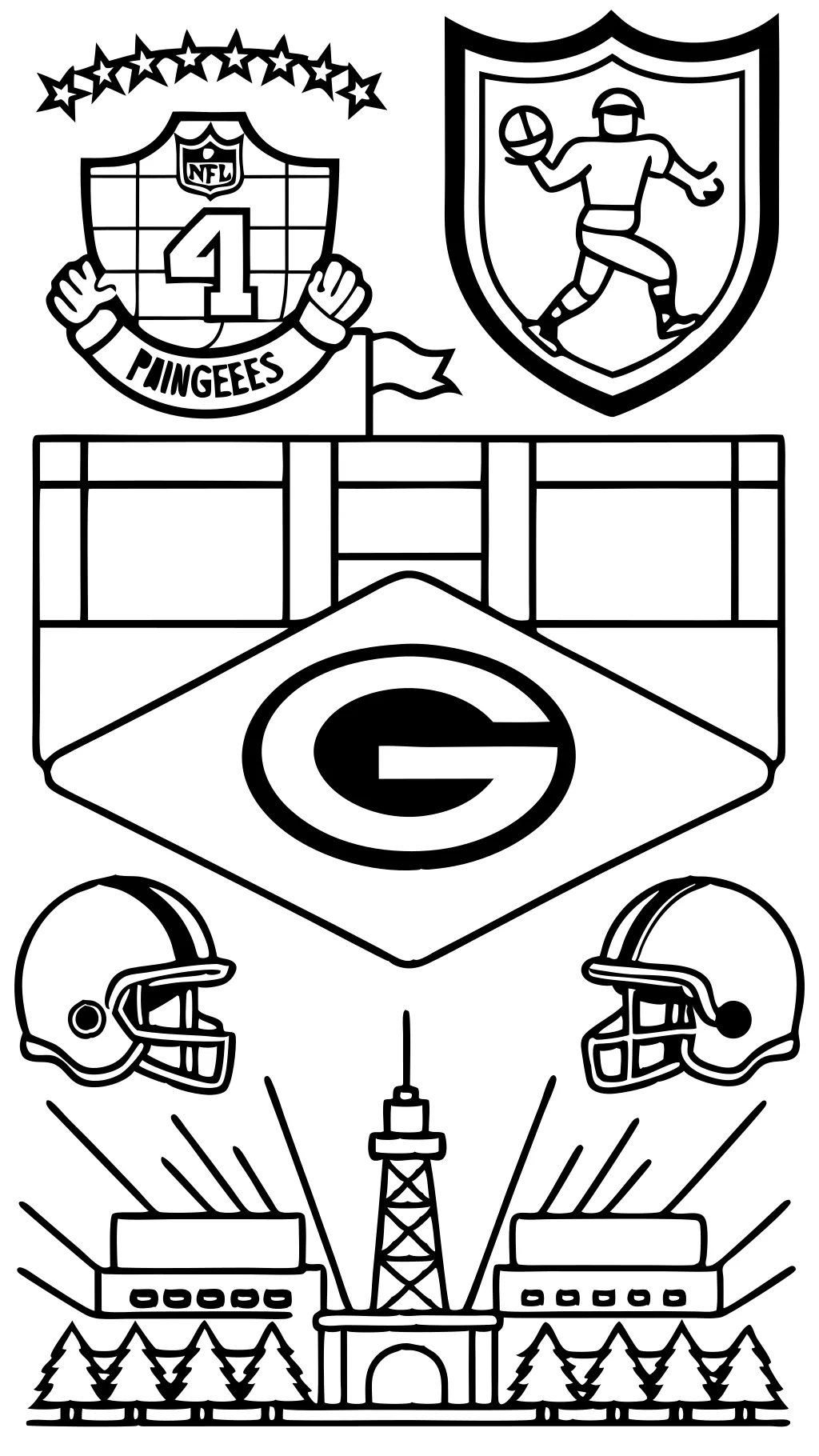 green bay packers coloring pages